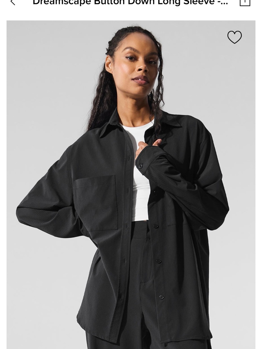 Alo Dreamscape Button Down Long Sleeve - Black